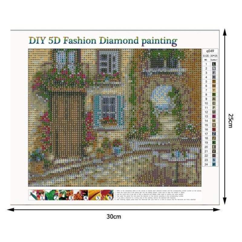 2019 Oil Painting Style Garden Door Diy 5d Diamond Painting Kits QB53511