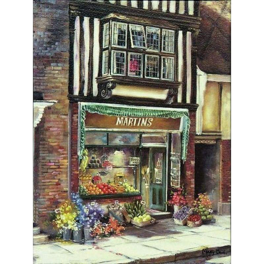 2019 Oil Painting Style Landscape Street Wall Decor 5d Diy Diamond Painting Kits VM8121