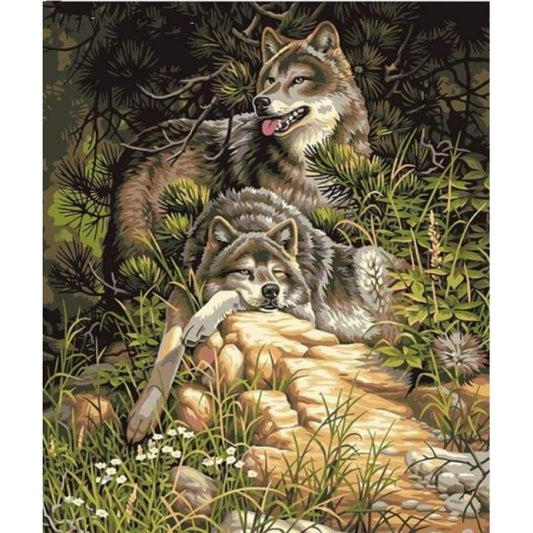 2019 Oil Painting Style Painting 5d Diy Diamond Painting Wolf Kits VM8629