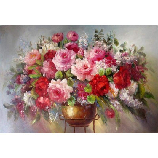 Peony Flower 5D Diy Diamond Painting Kits Cross Stitch Rhinestones Mosaic