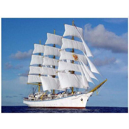 2019 Sailboat Full Drill 5D DIY Diamond Painting Kits Embroidery Arts Cross Stitch