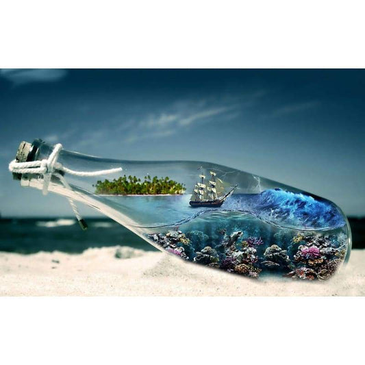 2019 Special Bottle The Sea Fast Delivery 5d Diy Diamond Painting Kits VM9212