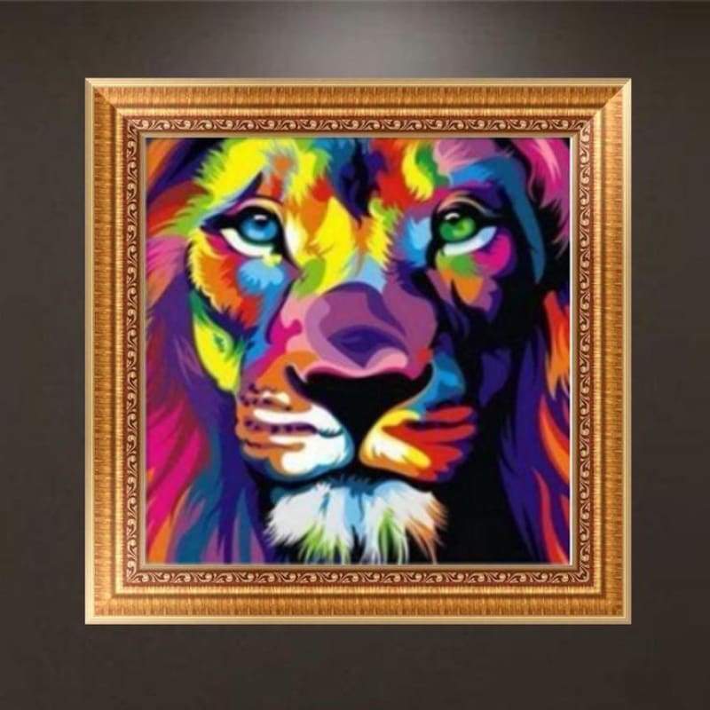 5D DIY Diamond Painting Kits Cartoon Special Colorful Lion
