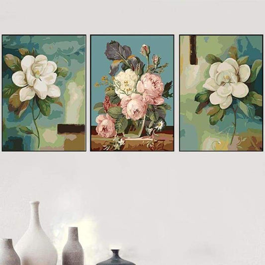 3PCS Multi Panel Paint by Numbers Kits VM96866 - 3x4050