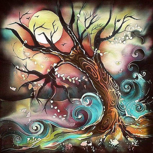 5D DIY Diamond Painting Cartoon Big Tree Embroidery Cross Stitch Kits