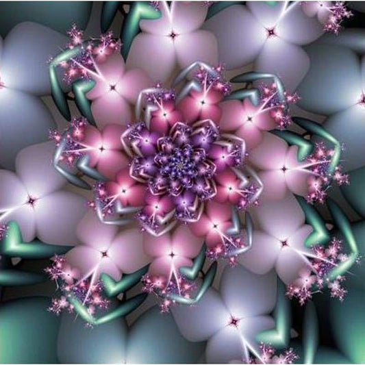 5D DIY Diamond Painting Purple Flowers Embroidery Cross Stitch Mosaic Art