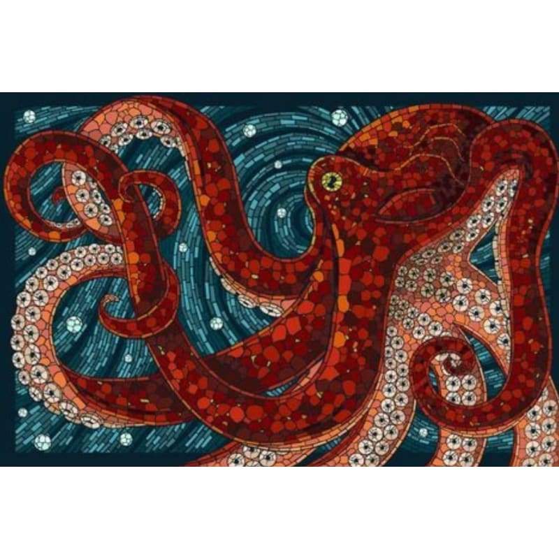 Abstract Octopus Diy Paint By Numbers Kits Uk VM95155 - NEEDLEWORK KITS