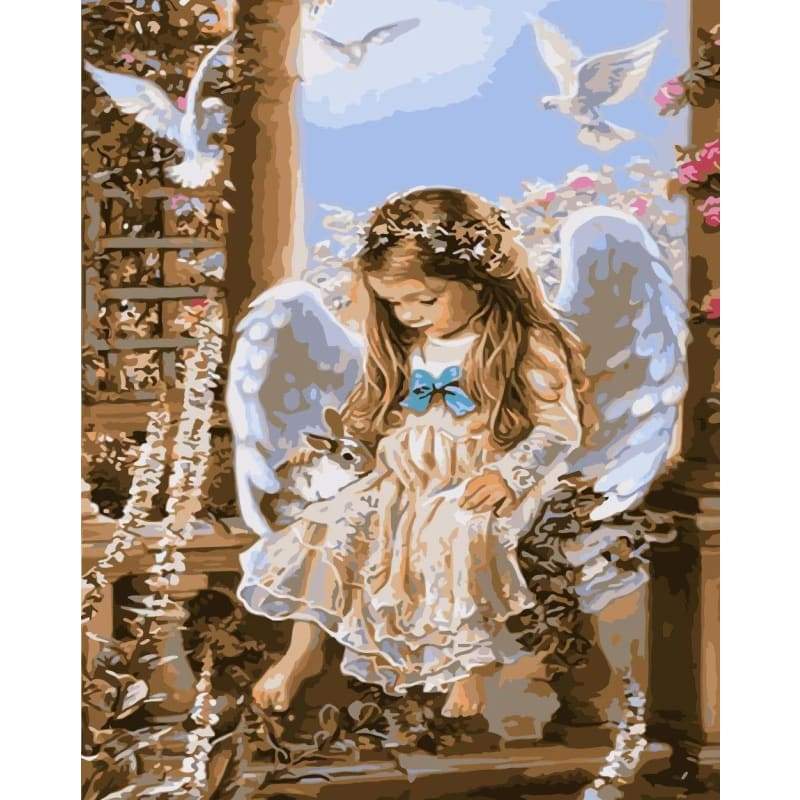 Angel Diy Paint By Numbers Kits WM-989 ZXG425 - NEEDLEWORK KITS
