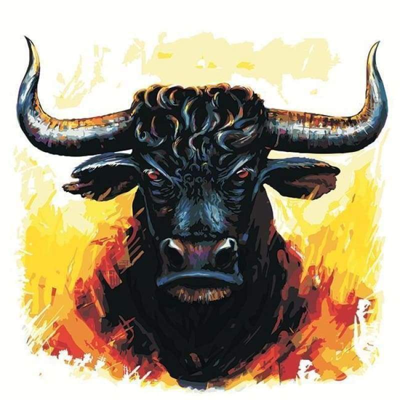 Animal Bull Diy Paint By Numbers Kits PBN30140 - NEEDLEWORK KITS