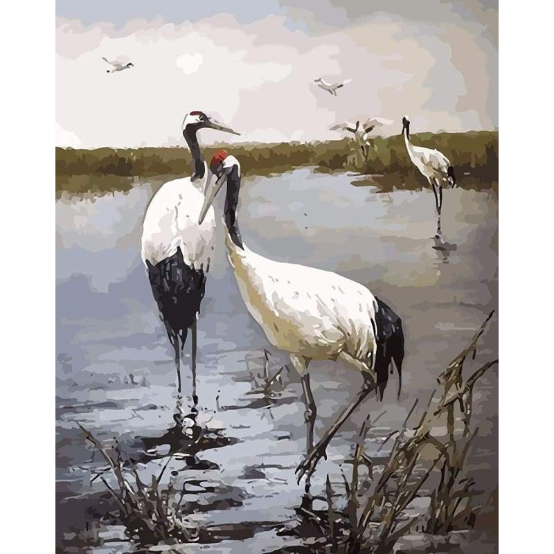 Animal Crane Diy Paint By Numbers Kits PBN92307 - NEEDLEWORK KITS