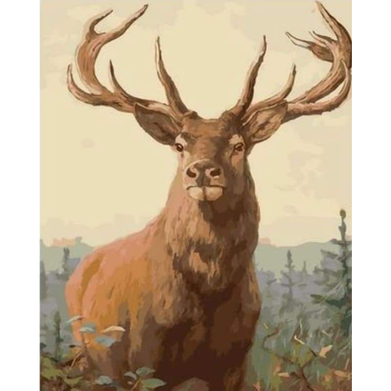 Animal Deer Diy Paint By Numbers Kits ZXQ2495 - NEEDLEWORK KITS