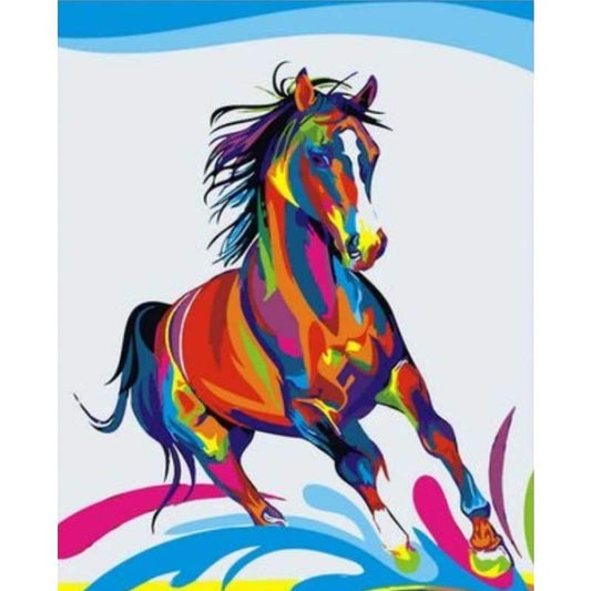 Animal Horse Diy Paint By Numbers Kits Uk ZVM85054 - NEEDLEWORK KITS