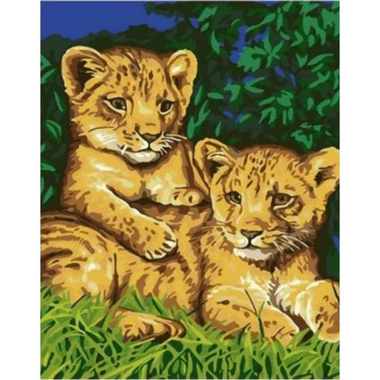 Animal Lion Diy Paint By Numbers Kits ZXQ2206 - NEEDLEWORK KITS