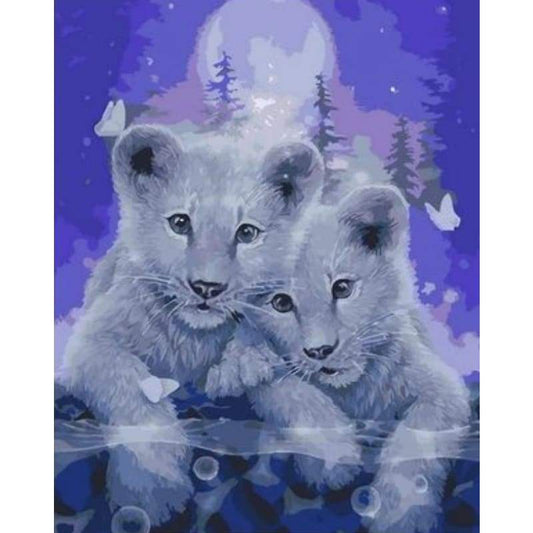 Animal Lion Diy Paint By Numbers Kits ZXQ2566 - NEEDLEWORK KITS