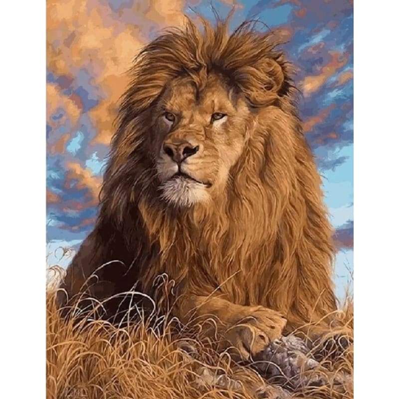 Animal Lion Diy Paint By Numbers PBN90478 - NEEDLEWORK KITS