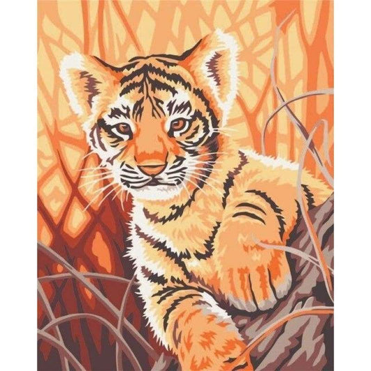 Animal Tiger Diy Paint By Numbers Kits PBN92269 - NEEDLEWORK KITS