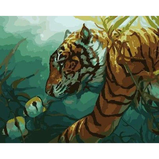 Animal Tiger Diy Paint By Numbers Kits ZXB792 - NEEDLEWORK KITS