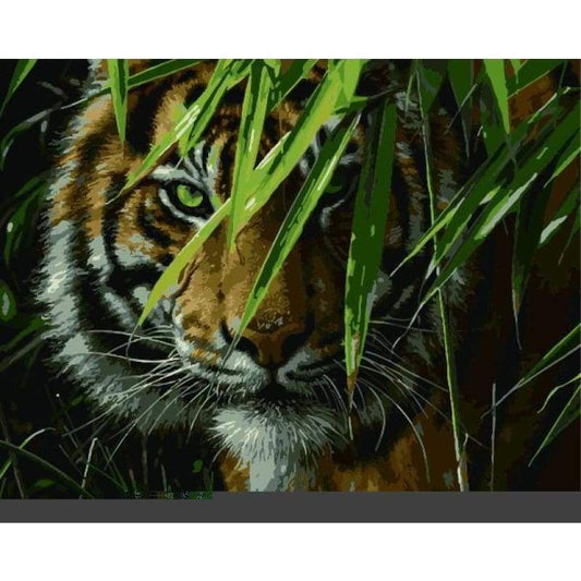 Animal Tiger Diy Paint By Numbers Kits ZXE620 - NEEDLEWORK KITS