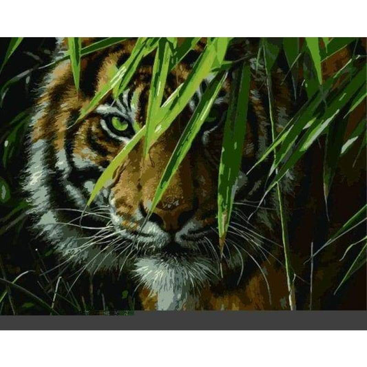 Animal Tiger Diy Paint By Numbers Kits ZXE620 - NEEDLEWORK KITS