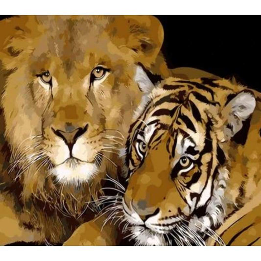 Animal Tiger Diy Paint By Numbers Kits ZXQ002 - NEEDLEWORK KITS