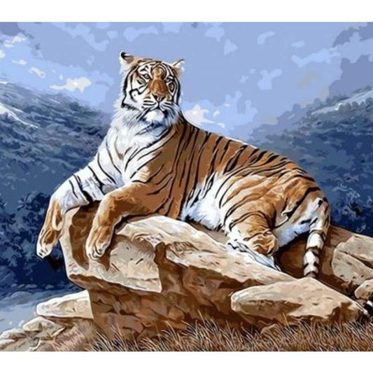 Animal Tiger Diy Paint By Numbers Kits ZXQ010 - NEEDLEWORK KITS