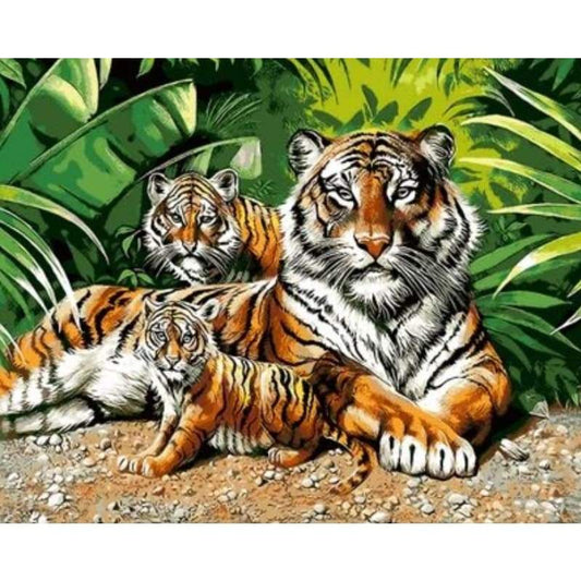 Animal Tiger Diy Paint By Numbers Kits ZXQ1158 - NEEDLEWORK KITS