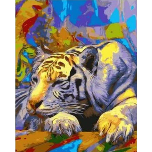 Animal Tiger Diy Paint By Numbers Kits ZXQ1819 - NEEDLEWORK KITS