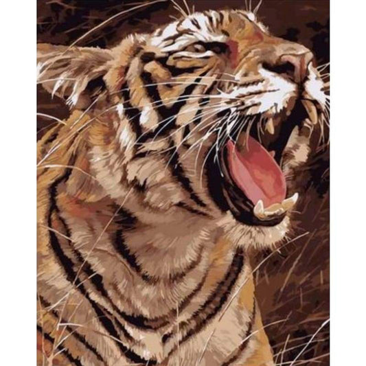 Animal Tiger Diy Paint By Numbers Kits ZXQ1974 - NEEDLEWORK KITS