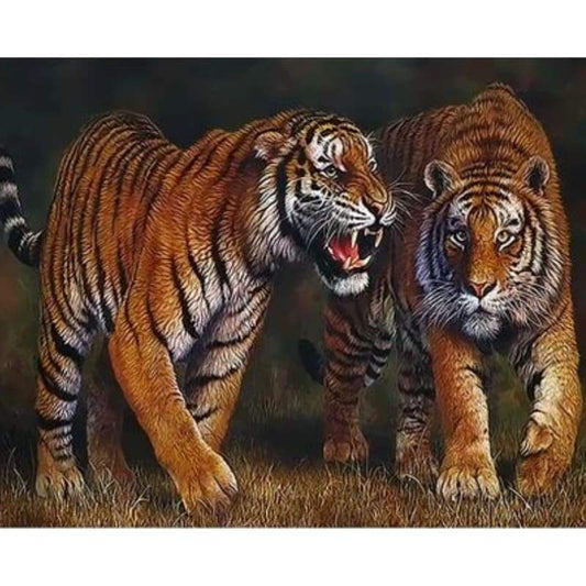 Animal Tiger Diy Paint By Numbers Kits ZXQ2271 - NEEDLEWORK KITS