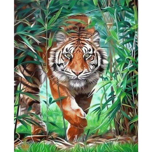 Animal Tiger Diy Paint By Numbers Kits ZXQ3331 VM80041 - NEEDLEWORK KITS
