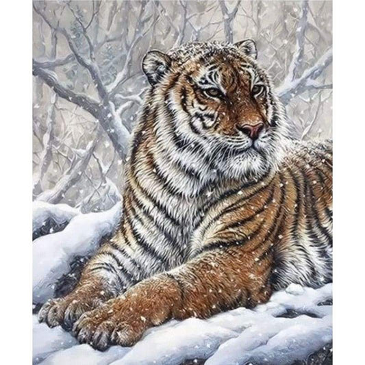 Animal Tiger Diy Paint By Numbers Kits ZXQ3359 VM80053 - NEEDLEWORK KITS