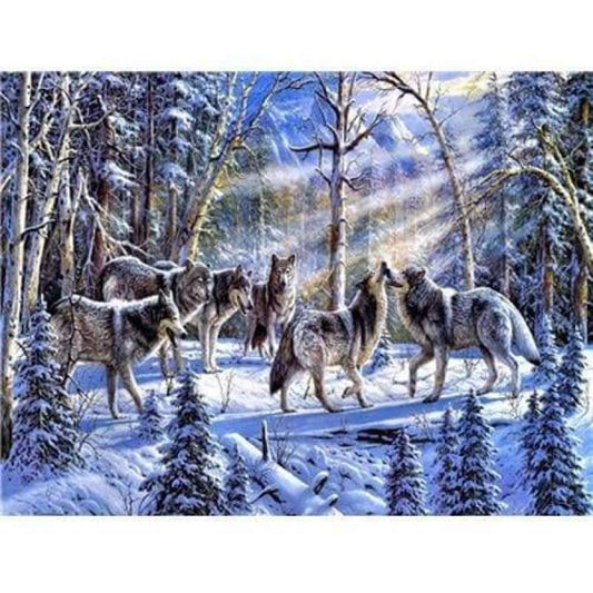 Animal Wolf Diy Paint By Numbers Kits PBN91743 - NEEDLEWORK KITS