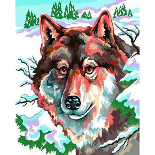 Animal Wolf Diy Paint By Numbers Kits ZXB235 - NEEDLEWORK KITS