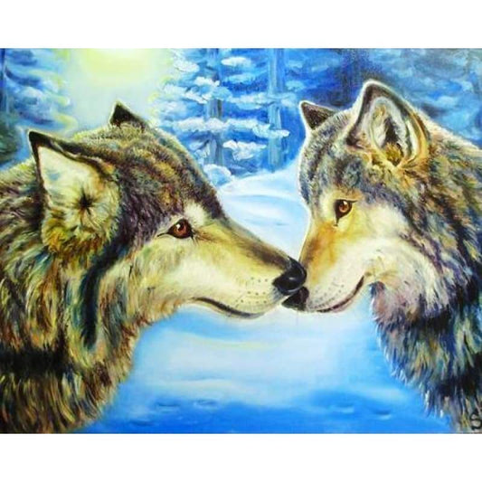 Animal Wolf Diy Paint By Numbers Kits ZXB968 - NEEDLEWORK KITS