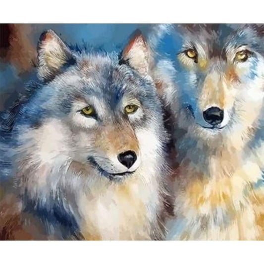 Animal Wolf Diy Paint By Numbers Kits ZXQ2790 - NEEDLEWORK KITS