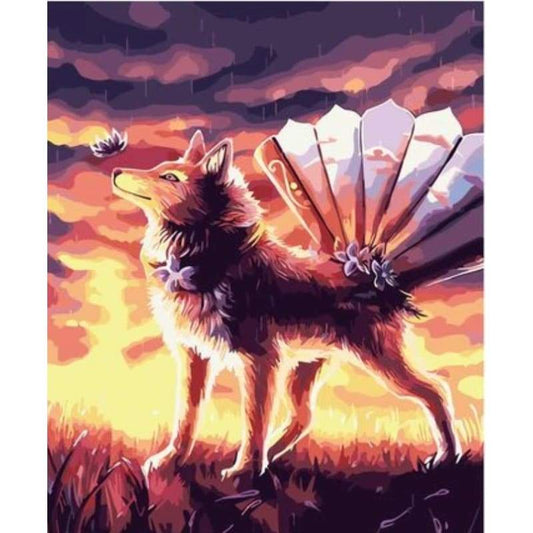 Animal Wolf Diy Paint By Numbers Kits ZXQ3097 - NEEDLEWORK KITS