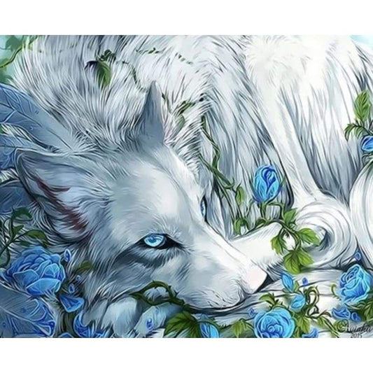 Animal Wolf Diy Paint By Numbers Kits ZXQ3356 - NEEDLEWORK KITS