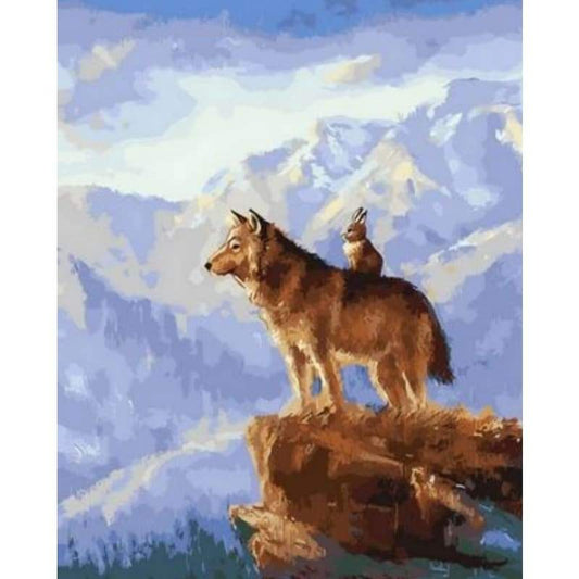 Animal Wolf Diy Paint By Numbers Kits ZXQ362 - NEEDLEWORK KITS