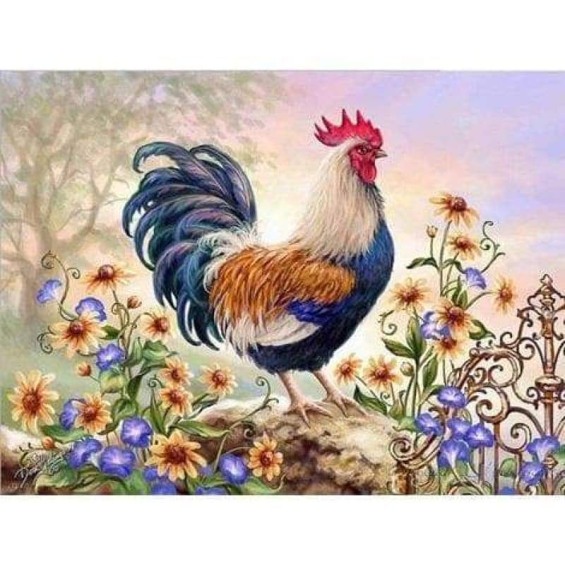 Animals Cock Diy Paint By Numbers Kits PBN91524 - NEEDLEWORK KITS