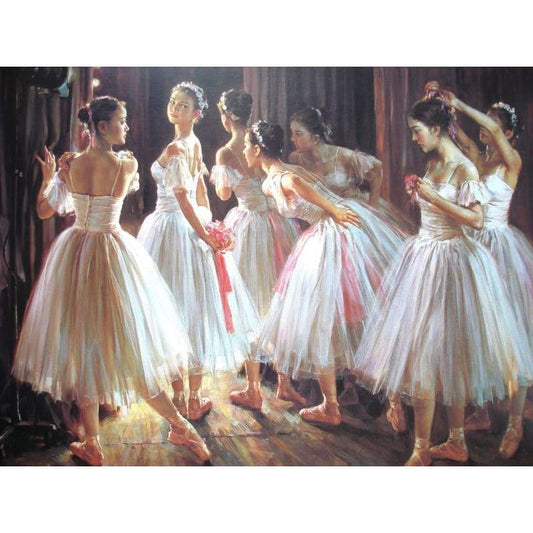 Ballerina Dancing Portrait Diy Paint By Numbers Kits VM59235 - NEEDLEWORK KITS