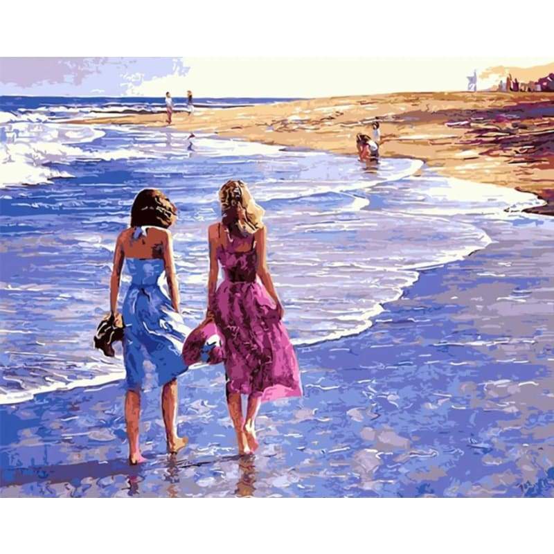 Beach Diy Paint By Numbers Kits PBN96091 - NEEDLEWORK KITS