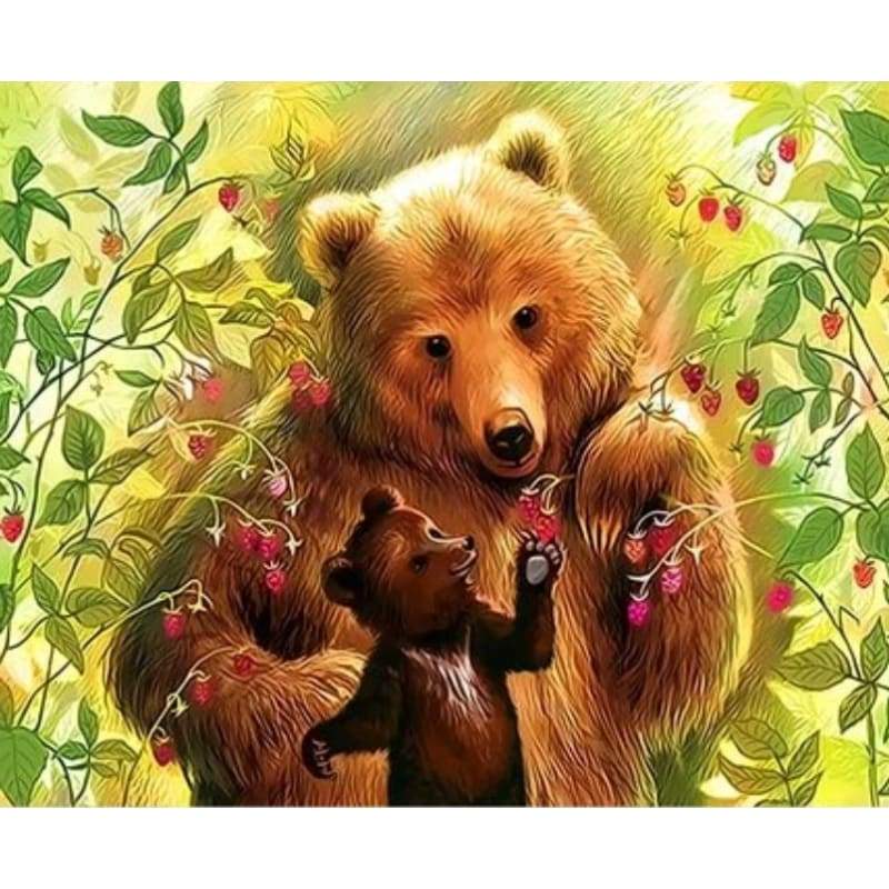 Bear Diy Paint By Numbers Kits ZXQ3420 - NEEDLEWORK KITS