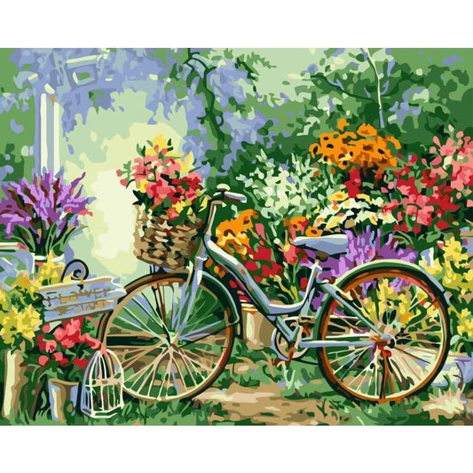 Bicycle Diy Paint By Numbers Kits WM-154 ZXQ3672 - NEEDLEWORK KITS