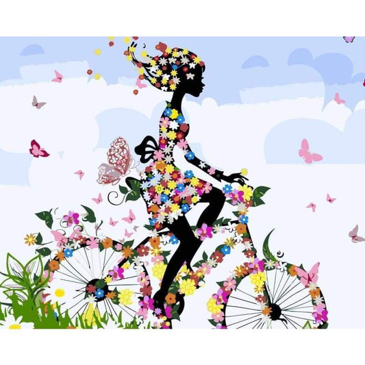 Bicycle Diy Paint By Numbers Kits WM-851 - NEEDLEWORK KITS