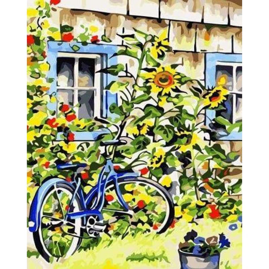 Bicycle Diy Paint By Numbers Kits ZXB546 - NEEDLEWORK KITS