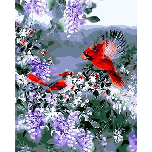 Bird Diy Paint By Numbers Kits WM-264 - NEEDLEWORK KITS