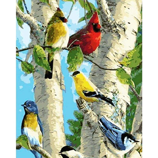Bird Diy Paint By Numbers Kits WM-559 - NEEDLEWORK KITS