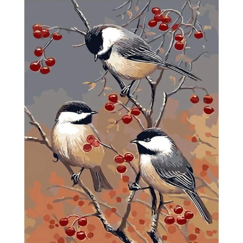 Birds On The Fruit Tree Diy Paint By Numbers Kits VM00119-ZXQ2776 - NEEDLEWORK KITS