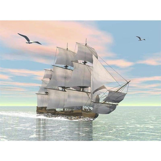 Boat Diy Paint By Numbers Kits PBN96219 - NEEDLEWORK KITS