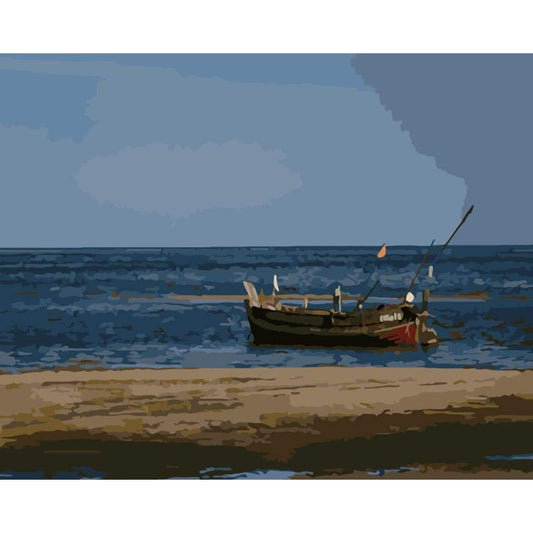 Boat Diy Paint By Numbers Kits WM-919 - NEEDLEWORK KITS